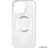 Iphone 15 Pro Max Hardware CD Pattern Transparent Color Case White - CellularPort